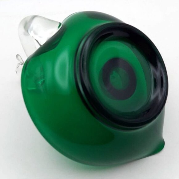 Duncan Miller Emerald Green & Clear Glass Swan Candle Holder Vintage MCM - Picture 3 of 6